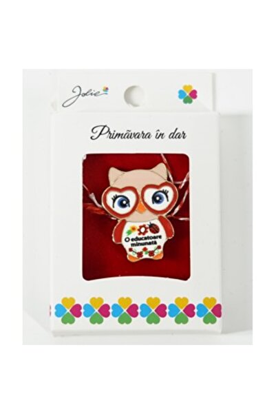 Flippy Martisor Brosa Mica in Cutie, Dimensiune Brosa 2.5-3 cm, Metal, Model "O educatoare minunata"