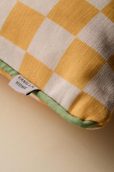 Vanilla Home Shine and Smile Printed Piped Detail Throw Pillow Cover