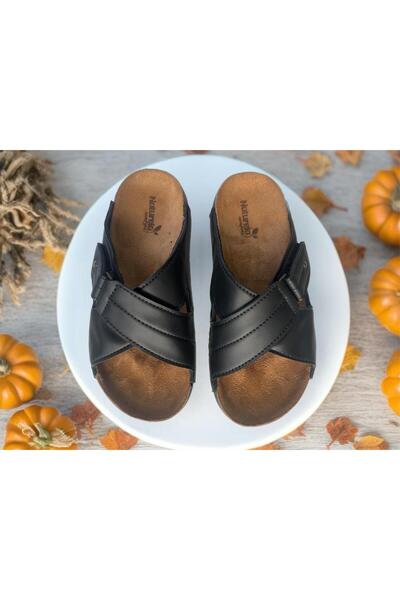 GEZER Γυναικείες παντόφλες Velcro Φυσικές μαλακές παντόφλες με δερμάτινη σόλα Naturella