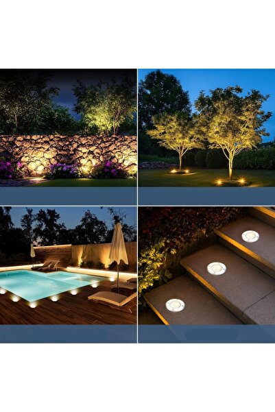 OEM Set of 4 garden LED lamps, MDD-3W, warm white, IP65, 3W each