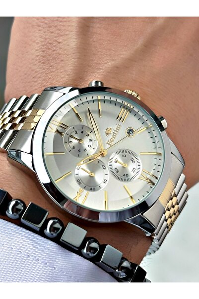 Bentini Men's Wrist Watch – Functional, Steel Band, Waterproof, 2-Year Warranty