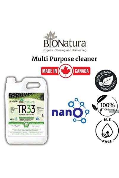 Bionatura TR33 Organic Multi-Purpose Cleaner, 5L — All-Natural, Non-Toxic, Eco-Friendly Surface Cleaner
