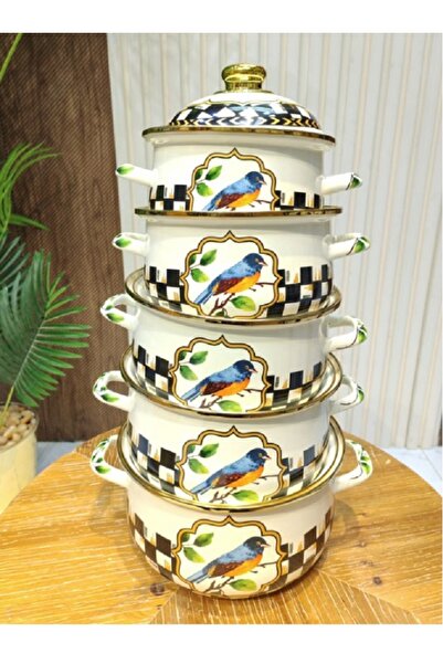 Generic Shinko cookware set with bird pattern
