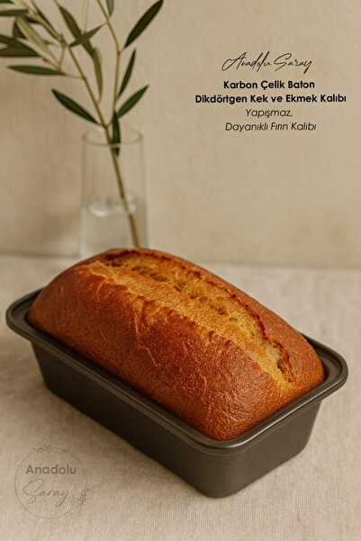 Anadolu Saray Carbon Steel Baton Rectangular Cake and Bread Pan – Non-Stick, Durable Baking Pan