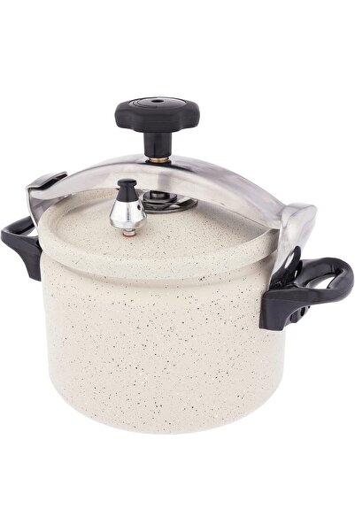 ALSAIF Al Saif Granite & Aluminum Pressure Cooker, 4 L, Pearl White (Model K98004/PW)