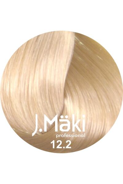 J.Mäki professional Vopsea de păr cu conținut scăzut de amoniac 12.2 blond sidefat super deschis 60 ml