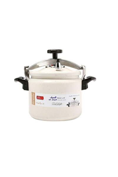 ALSAIF Al Saif Granite & Aluminum Pressure Cooker, 7 L, Pearly White