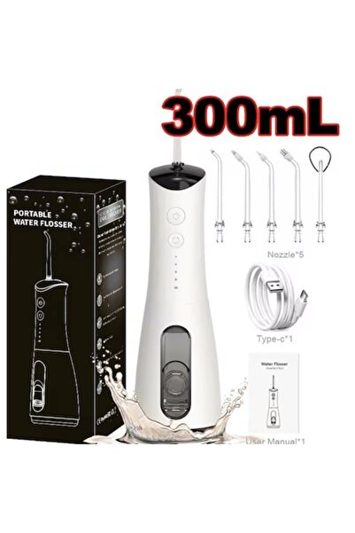OEM Portable Rechargeable Oral Irrigator 300ml, 4 Pressure Modes, IPX7 - Black
