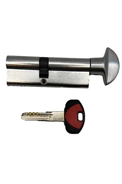 SECUREMME K2 cylinder with satin chrome thumbturn, 5 keys