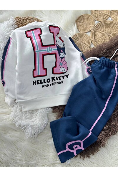 Teeny Weeny Kids Girl's Printed Top and Bottom Tracksuit Set