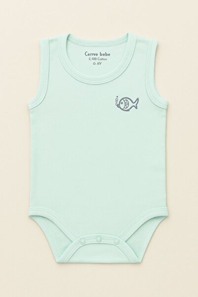 kidszone 100% Cotton Monthly and Age-Based Cotton Snap-On Bodysuit for Baby G...