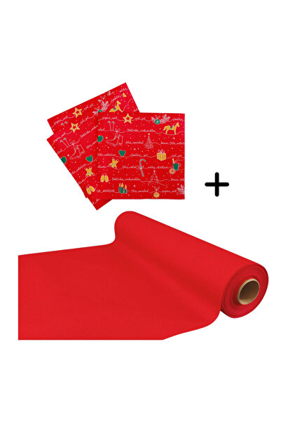 Mank Set de accesorii decorative pentru masa festivă de Crăciun/Revelion