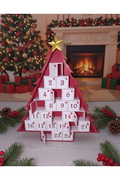 Şimşek 3D 24-Compartment Christmas Advent Calendar – (30 cm X 27 cm)