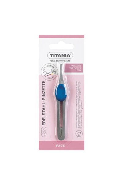 TİTANİA pensetă cu vârf unghiular pentru gene și sprâncene (1090/60 B)