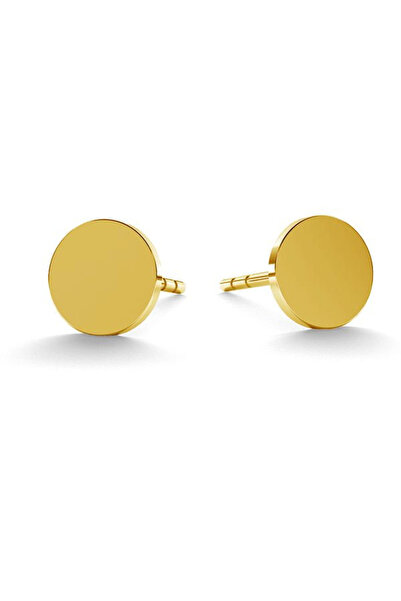 HANNY Golden Circle,Cercei rotunzi din argint 925 placat cu aur 24K