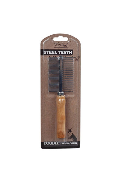 Yingte مشط للحيوانات الأليفة ذو أسنان مزدوجة الجانب، متعددة الاستخدامات 90505...