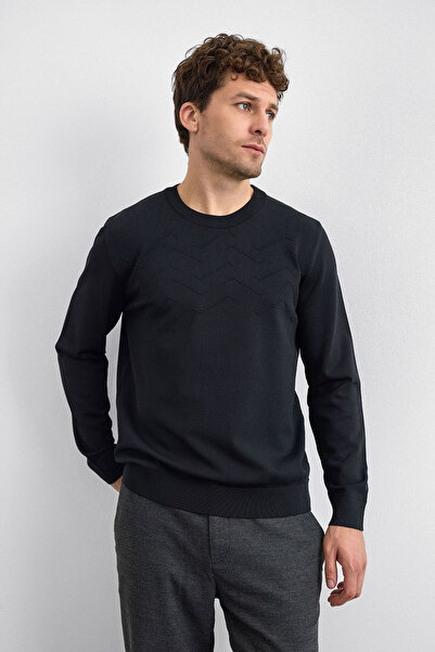 Back And Bond Back & Bond Regular Fit Crew Neck Embroidery Detailed Knitwear ...
