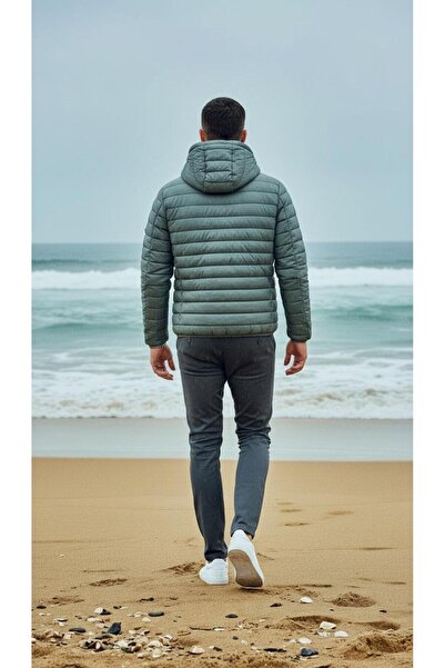 Plus Scorpion Quilted men's jacket in navy blue.