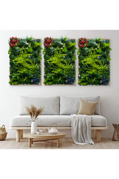 genric لوحة حائط من العشب الصناعي من OneDcor مقاس 40×60 سم، شاشة خصوصية من سياج من النباتات الخضراء الاصطناعية