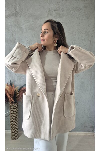 Butik OVERSIZE KABAN TAŞ RENGI