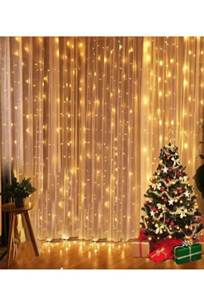 TEA Sports Instalatie tip perdea, 3mx3m, 300 leduri, 8 functii de iluminat, exterior, interior, alb cald