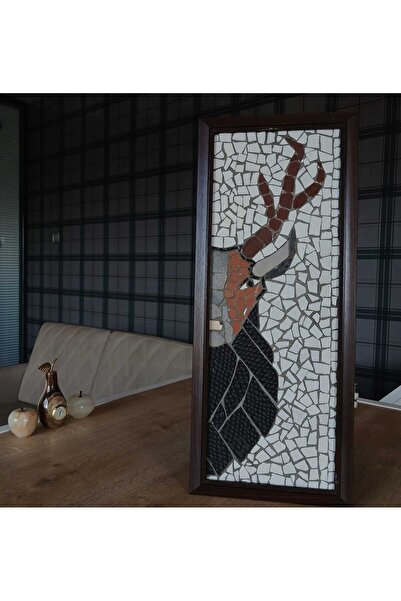 Aren Doğal Taş Mozaik tablo, Arendvelos Geyik motifli El Yapımı 23*56 cm