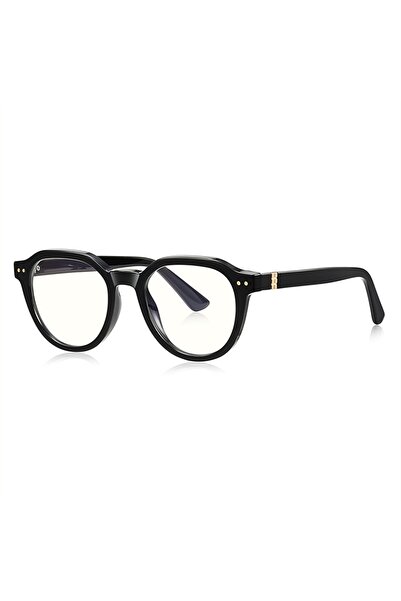 SKYDDAR INNOVATION Blue Light Protection Glasses Unisex/Men, Metal Frames, 2228, Modern Design, set sticker, Black