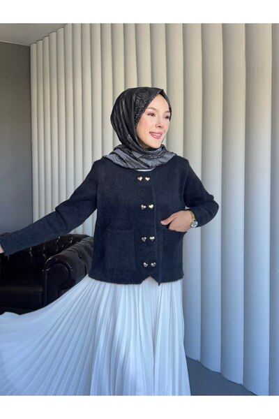 Thebomb Merve Pocketed Knitwear Jacket