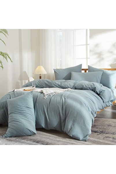 OEM Bed linen set, 240x260 cm, 2 pillowcases 65x65 cm, cotton and linen, multicolor