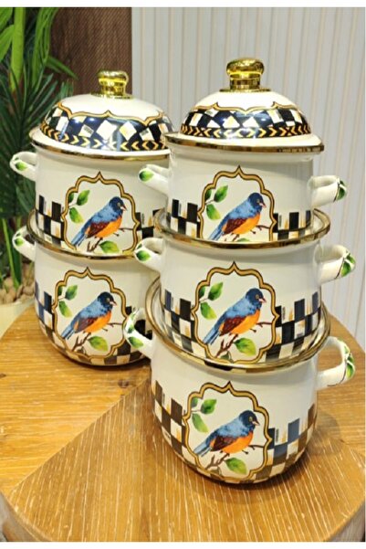 Generic Shinko cookware set with bird pattern