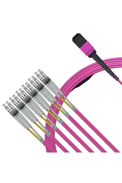 OEM XWYWX MPO-LC optical fiber cable, 12 fibers, 20 m
