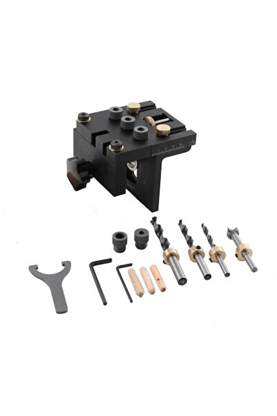 OEM Set de unelte de gaurit pentru lemn, 6/8/10/15 mm, multifunctional, portabil, cu ghidaj reglabil