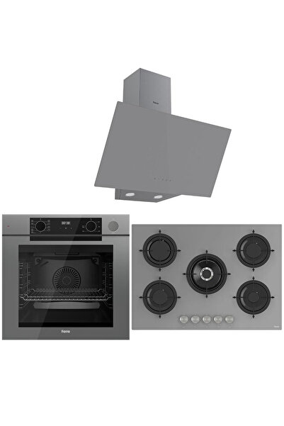 Ferre STEAM PLUS 75 SERİSİ 3LÜ CAM ANKASTRE SET (QEP64CPR-RS038-D079)