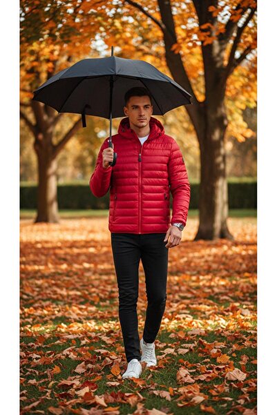 Plus Scorpion Quilted men's jacket in navy blue.