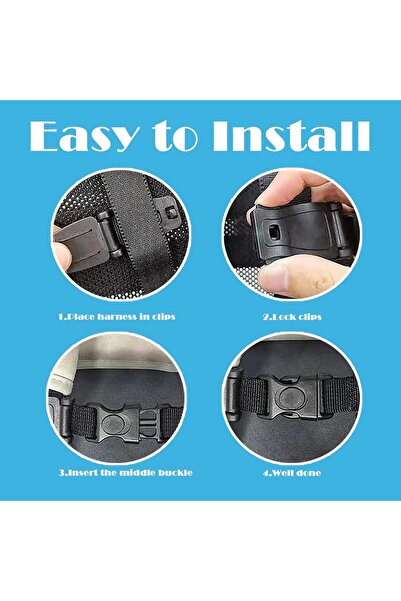 Generic Chest Strap Clip for Car Seat - Anti-Escape Adjustable Safety Buckle (Black)