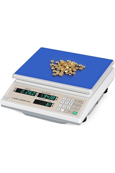 Bonvoisin Cântar electronic comercial, 3 afișaje, 15 kg, 300x220 mm