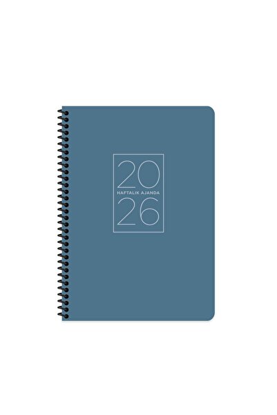 GENC DIJITAL BASKI 2026-20*28 Spiral Weekly Agenda-Blue