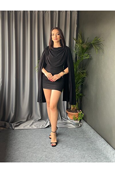 PATEVA Drapeli Şal Kol Elbise