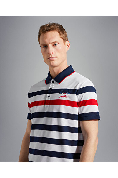 PAUL&SHARK MEN'S KNITTED POLOSHIRT C.WCOTTON