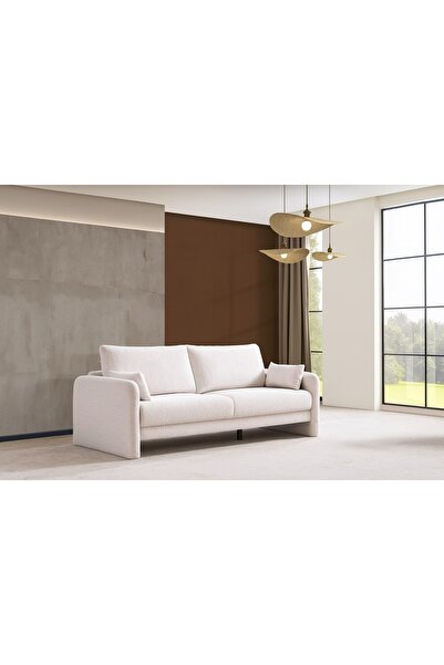 Vivense WİLLOW ÜÇLÜ KOLTUK, İKİ MİNDERLİ, KIRIK BEYAZ