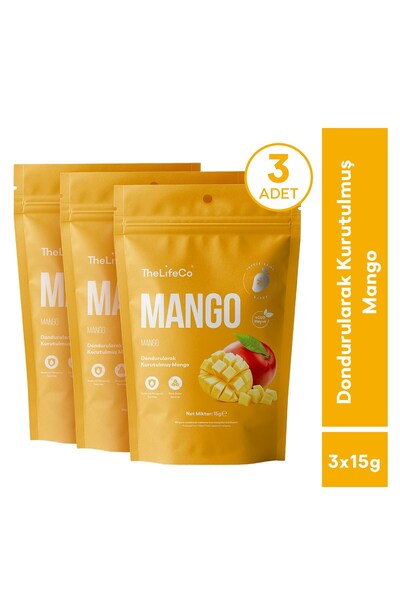The LifeCo TheLifeCo Freeze Dried - Dondurularak Kurutulmuş Mango 3'lü Paket