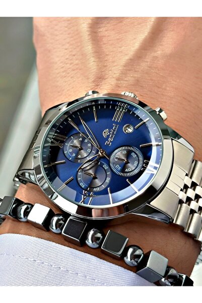 Bentini Men's Wrist Watch – Functional, Steel Band, Waterproof, 2-Year Warranty