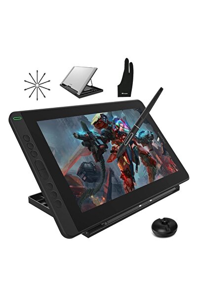 Huion Kamvas 13 Grafik Çizim Tableti, Ayarlanabilir Stand - Siyah