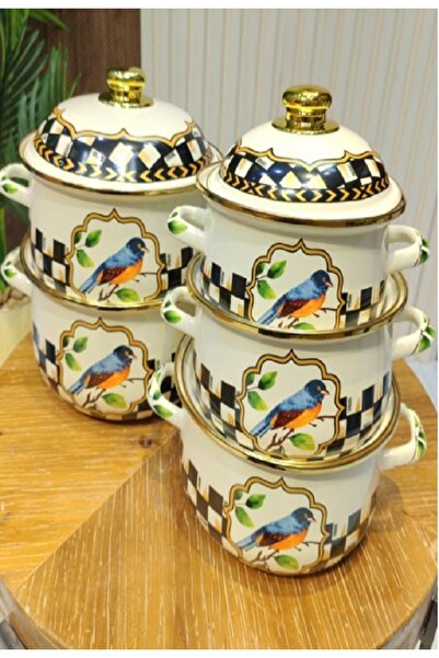 Generic Shinko cookware set with bird pattern