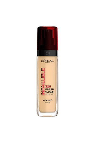L'Oreal Paris Fond de ten Infaillible 32H Fresh Wear Transfer-Resistant Foundation 130 Cool Undertone, 30 ml