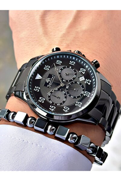 Bentini Men's Wrist Watch – Functional, Steel Band, Waterproof, 2-Year Warranty