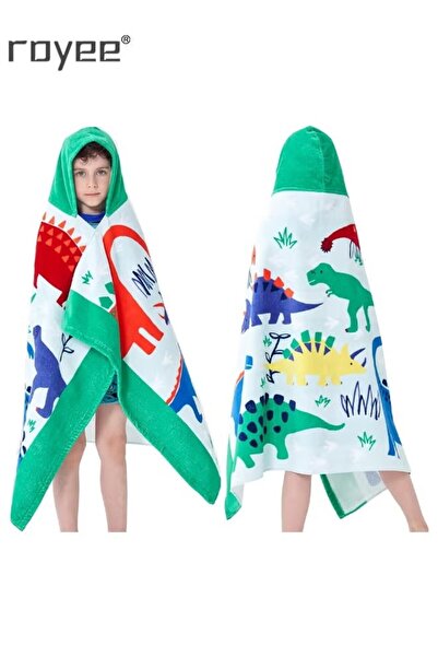 Royee منشفة استحمام بغطاء رأس للأطفال، مناسبة للشاطئ، مناسبة للأولاد والبنات،...