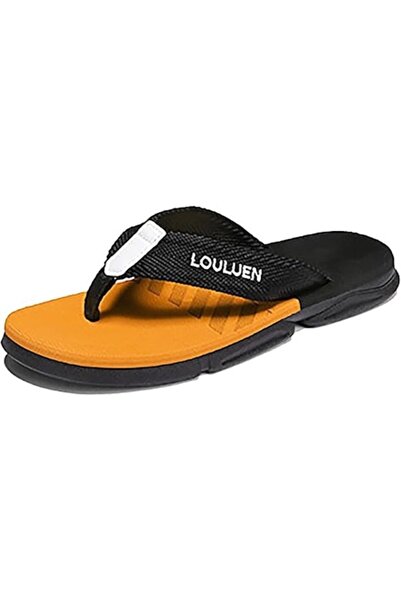 OEM Unisex Flip-Flops, Anti-Slip Sole, Black-Orange, PVC, EU 43