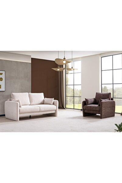 Vivense WİLLOW KOLTUK TAKIMI, İKİ MİNDERLİ, BEYAZ