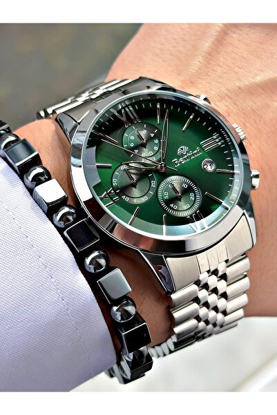 Bentini Men's Wrist Watch – Functional, Steel Band, Waterproof, 2-Year Warranty